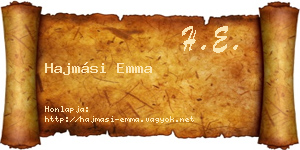 Hajmási Emma névjegykártya