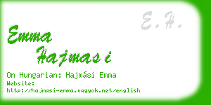 emma hajmasi business card